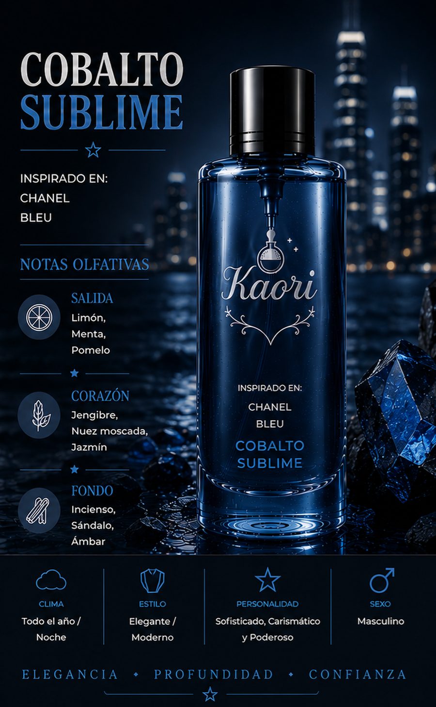 Cobalto Sublime - Kaori Perfumería