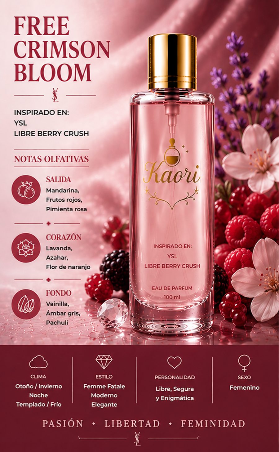 Free Crimson Bloom - Kaori Perfumería