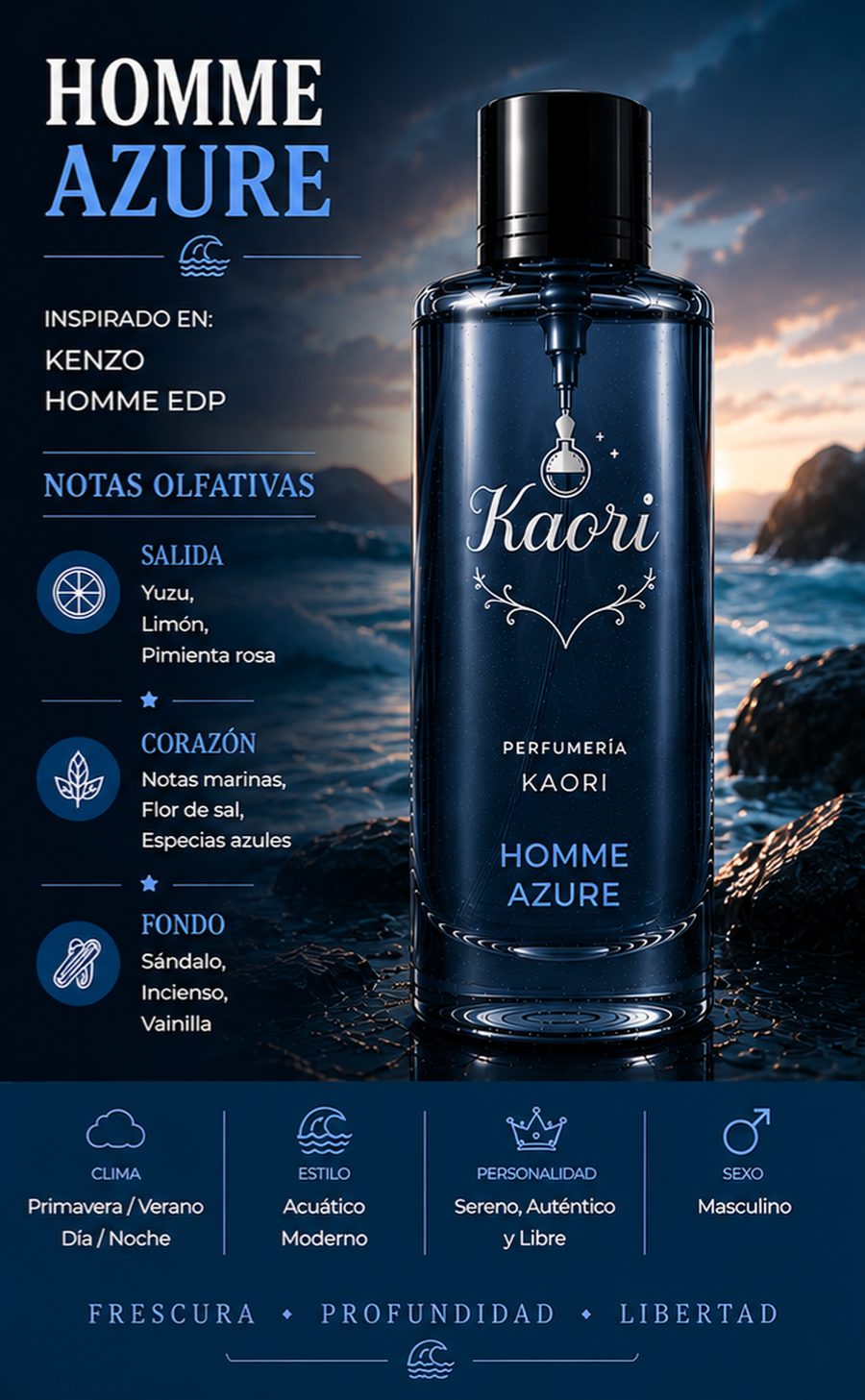 Homme Azure - Kaori Perfumería