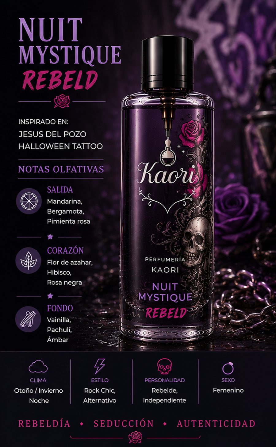 Nuit Mystique Rebeld - Kaori Perfumería
