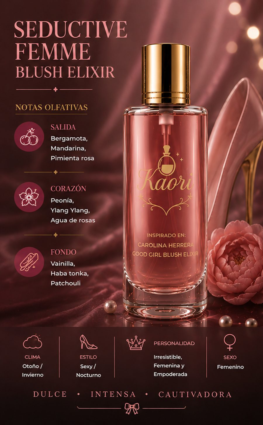 Seductive Femme Blush Elixir - Kaori Perfumería