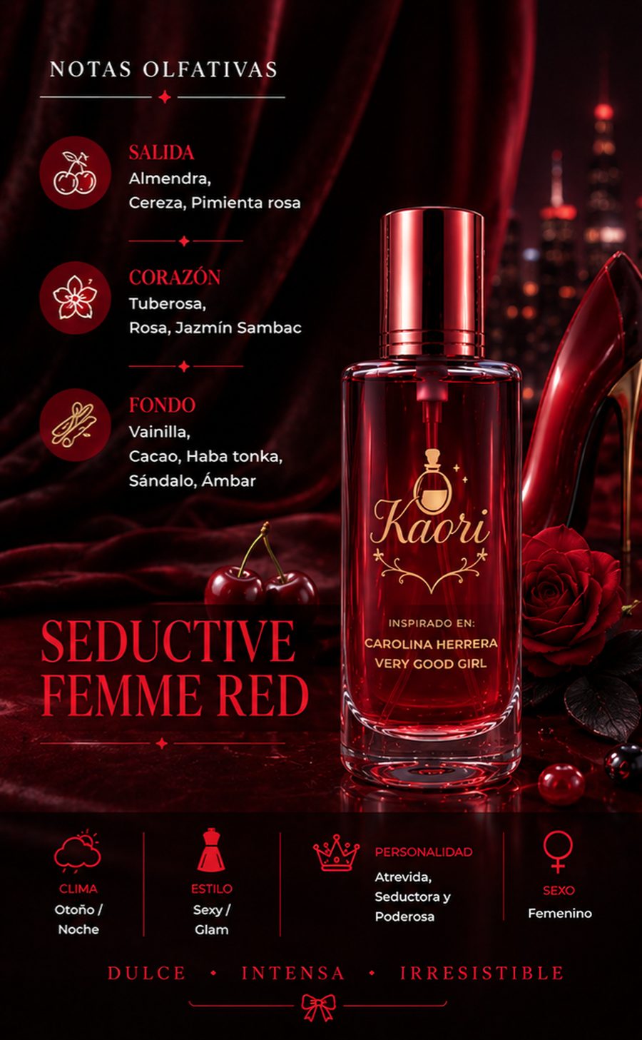 Seductive Femme Red - Kaori Perfumería