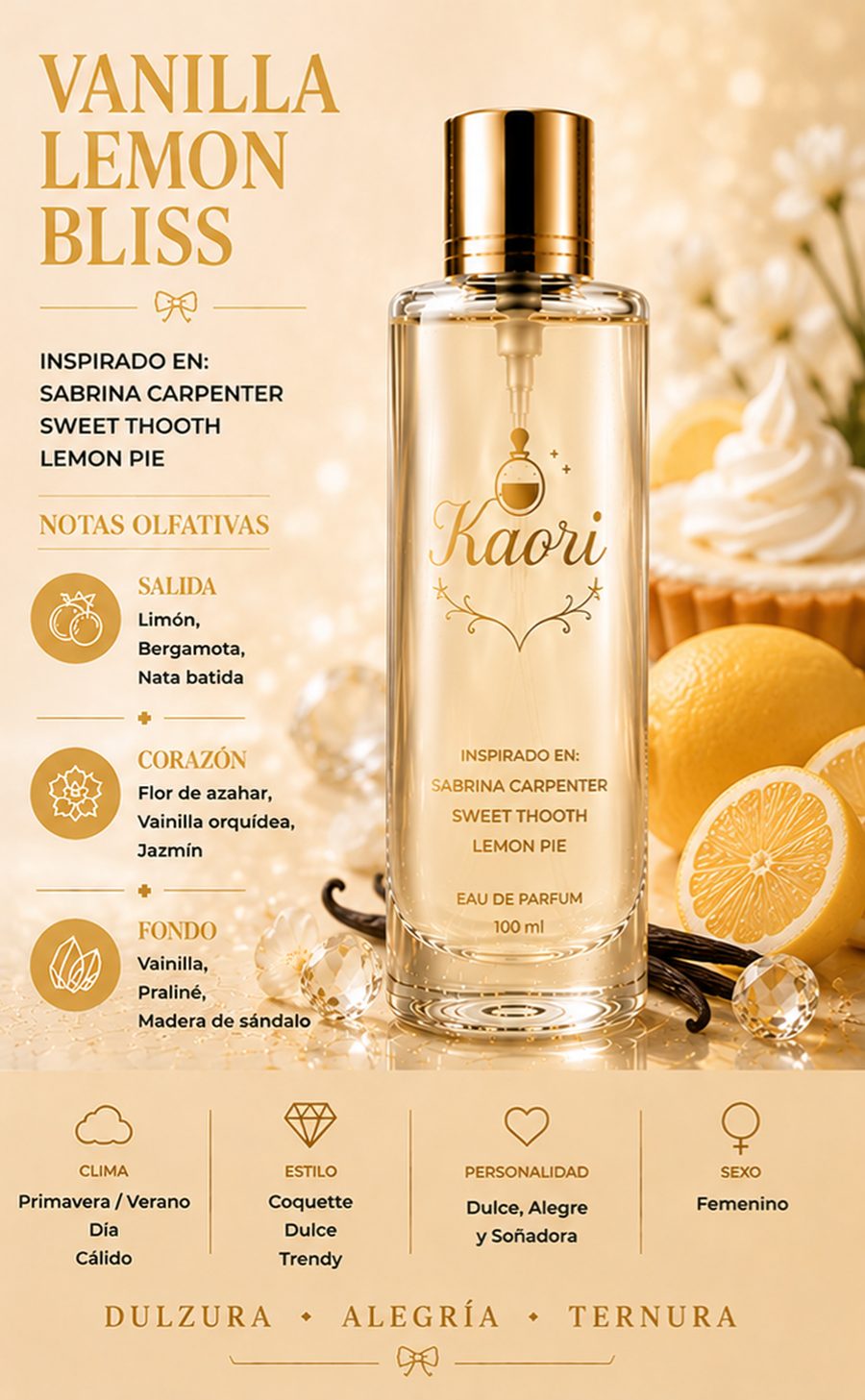 Vanilla Lemon Bliss - Kaori Perfumería