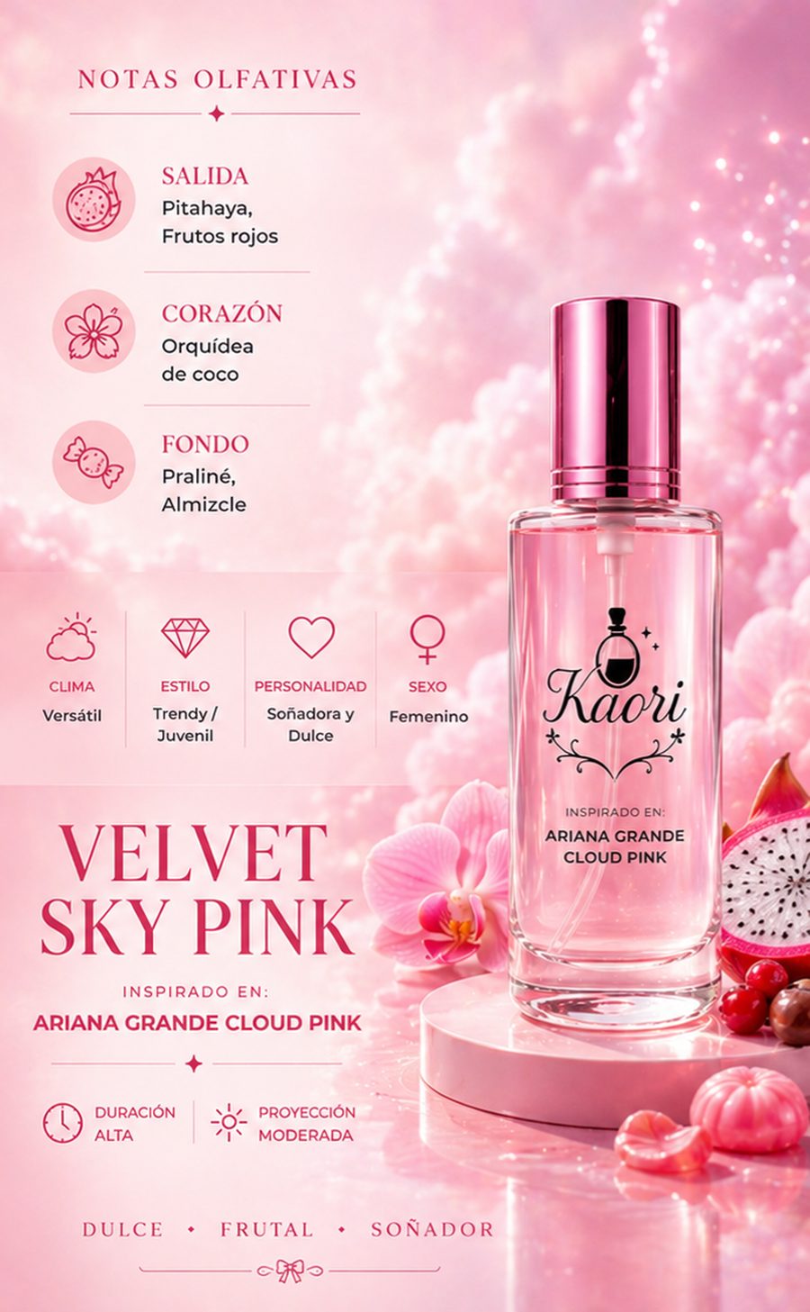 Velvet Sky Pink - Kaori Perfumería