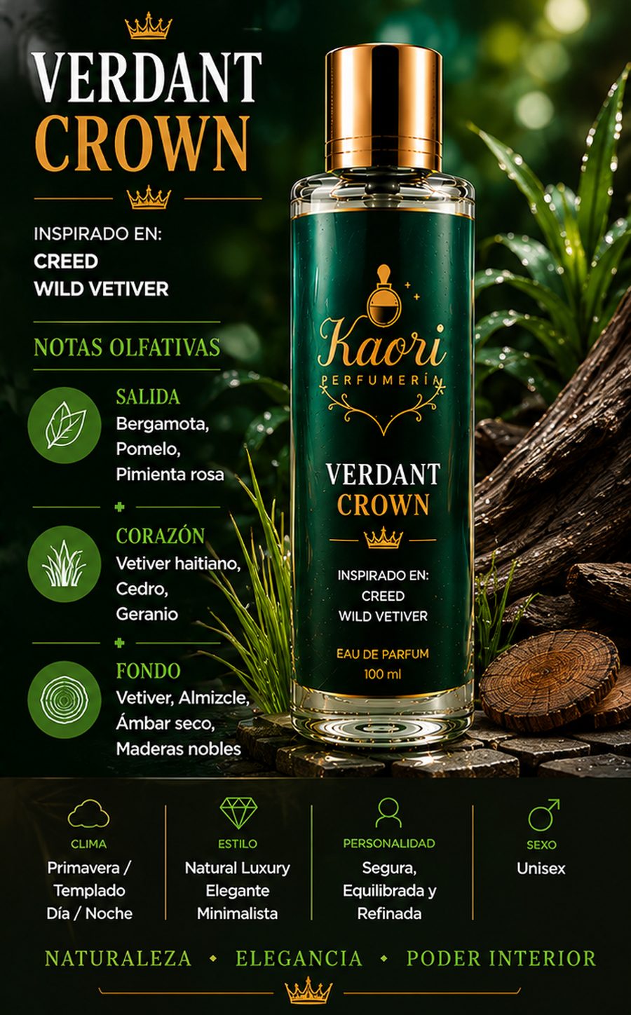 Verdant Crown - Kaori Perfumería